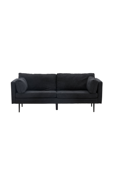 Boom 3 - Sitzer Sofa - schwarz/Polyester - Leinen - 3 - Sitzer Sofas - ALVAHOME