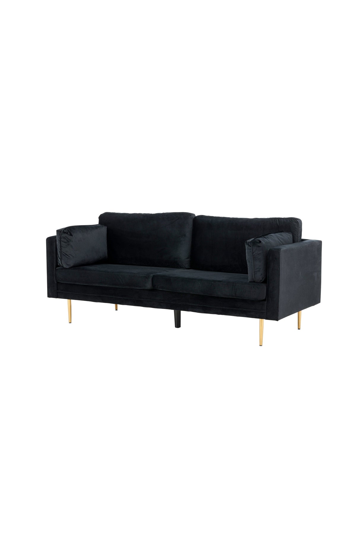 Boom 3 - Sitzer Sofa - schwarz/Polyester - Samt - 3 - Sitzer Sofas - ALVAHOME
