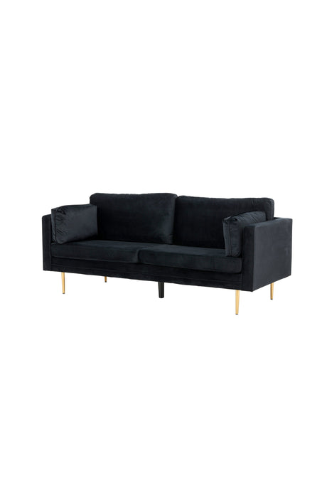 Boom 3 - Sitzer Sofa - schwarz/Polyester - Samt - 3 - Sitzer Sofas - ALVAHOME