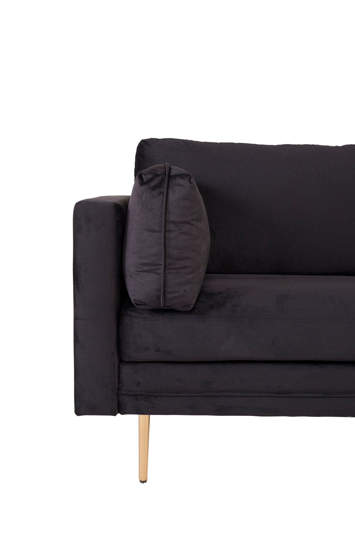 Boom 3 - Sitzer Sofa - schwarz/Polyester - Samt - 3 - Sitzer Sofas - ALVAHOME