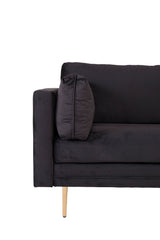 Boom 3 - Sitzer Sofa - schwarz/Polyester - Samt - 3 - Sitzer Sofas - ALVAHOME