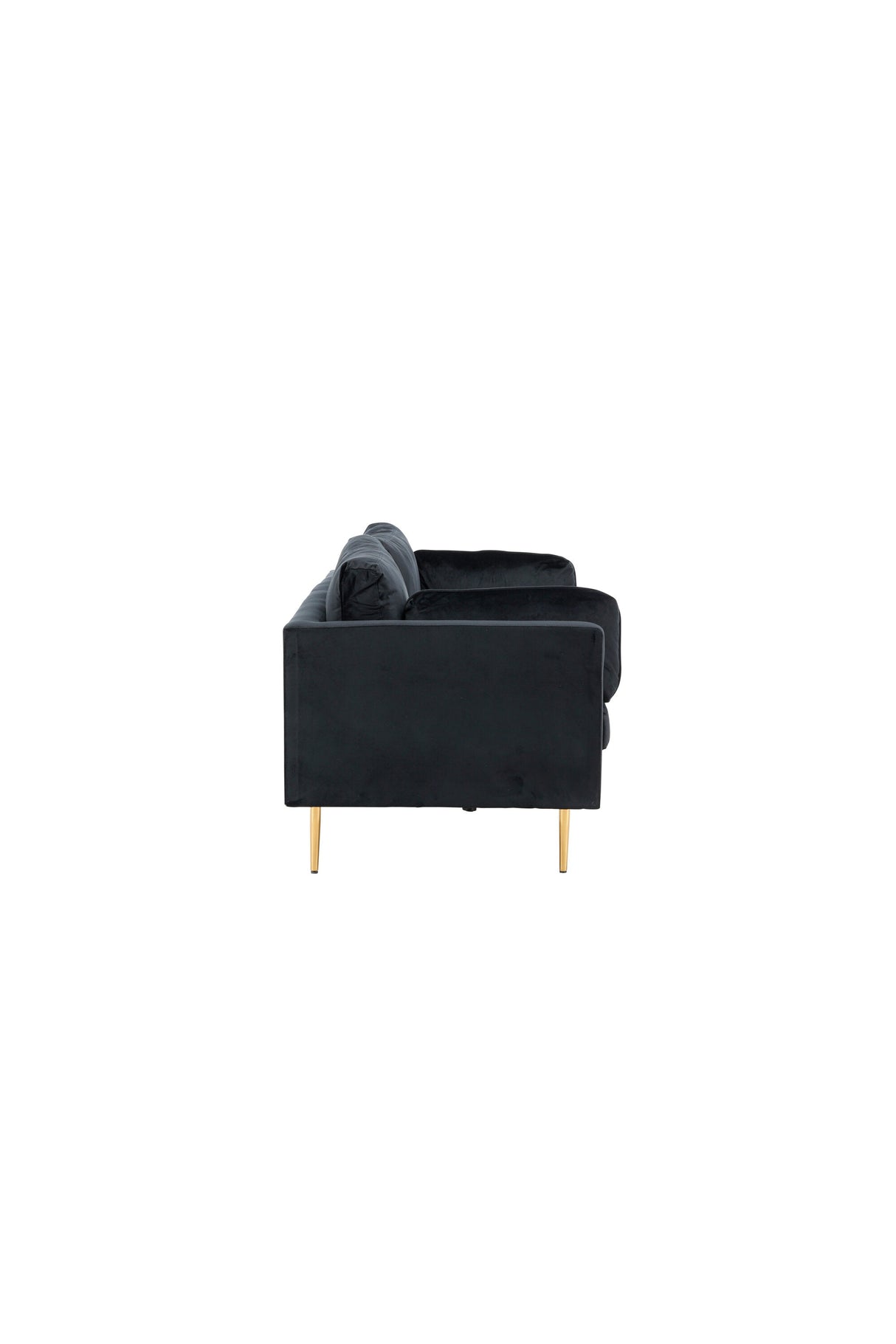 Boom 3 - Sitzer Sofa - schwarz/Polyester - Samt - 3 - Sitzer Sofas - ALVAHOME