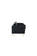 Boom 3 - Sitzer Sofa - schwarz/Polyester - Samt - 3 - Sitzer Sofas - ALVAHOME
