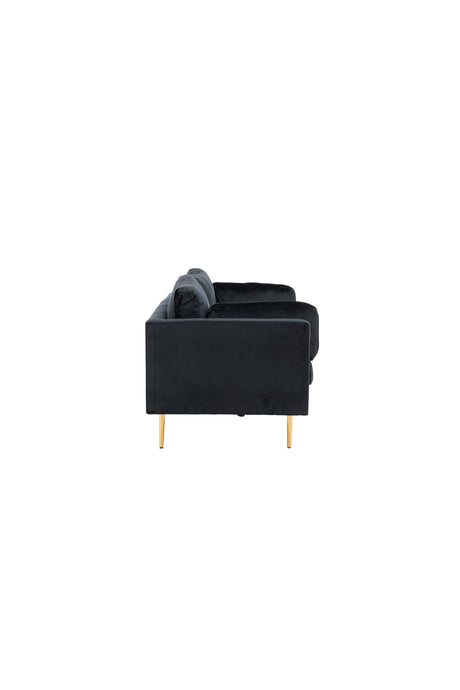 Boom 3 - Sitzer Sofa - schwarz/Polyester - Samt - 3 - Sitzer Sofas - ALVAHOME