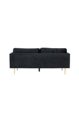 Boom 3 - Sitzer Sofa - schwarz/Polyester - Samt - 3 - Sitzer Sofas - ALVAHOME