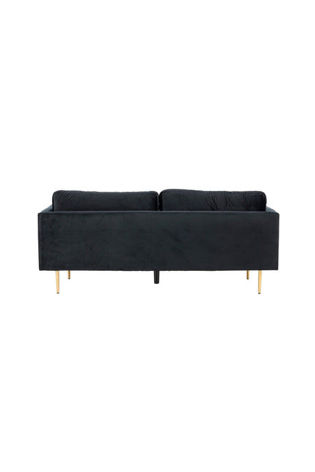 Boom 3 - Sitzer Sofa - schwarz/Polyester - Samt - 3 - Sitzer Sofas - ALVAHOME