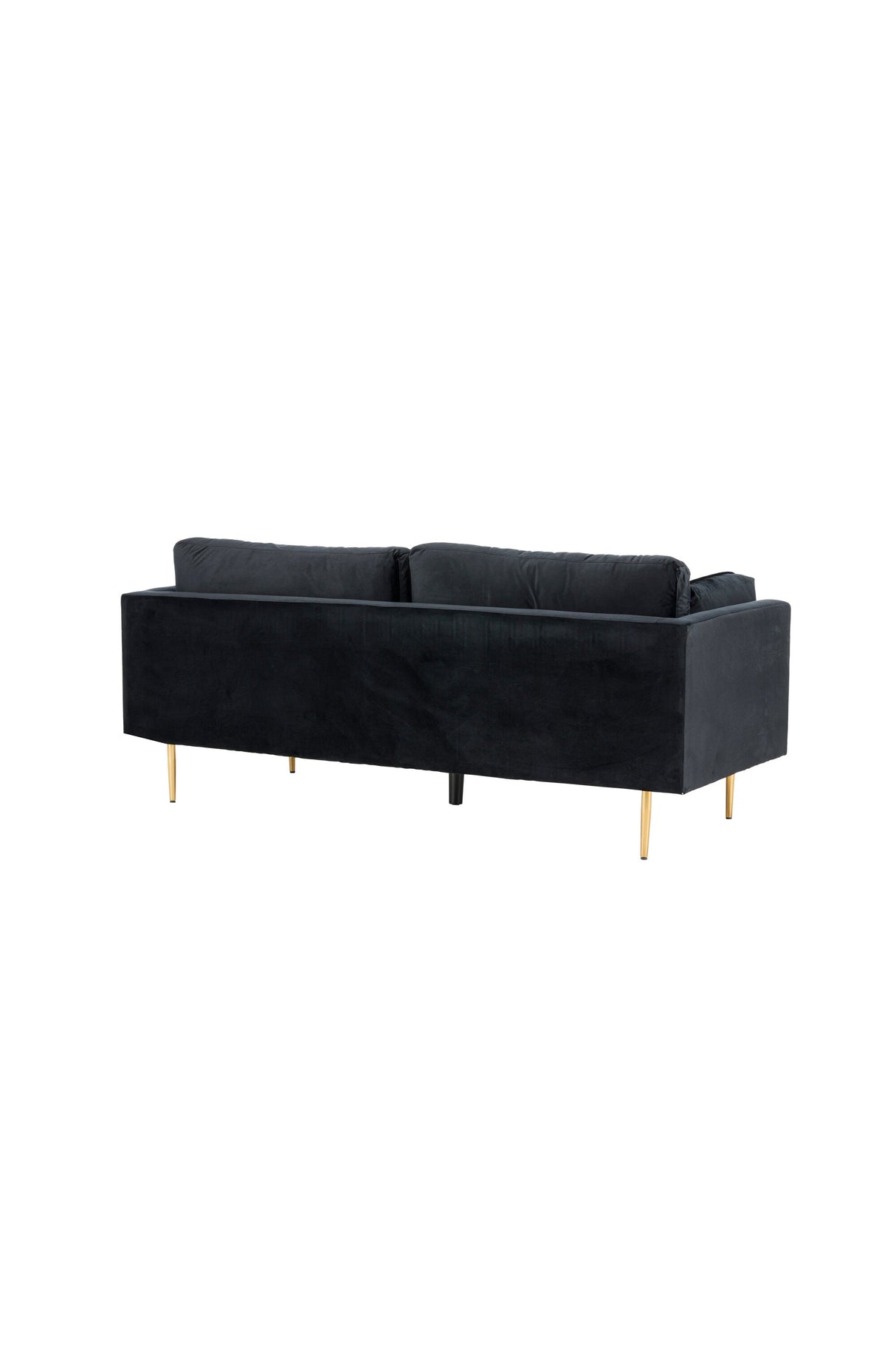 Boom 3 - Sitzer Sofa - schwarz/Polyester - Samt - 3 - Sitzer Sofas - ALVAHOME