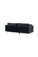 Boom 3 - Sitzer Sofa - schwarz/Polyester - Samt - 3 - Sitzer Sofas - ALVAHOME