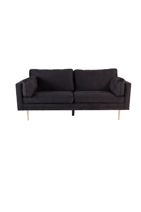 Boom 3 - Sitzer Sofa - schwarz/Polyester - Samt - 3 - Sitzer Sofas - ALVAHOME