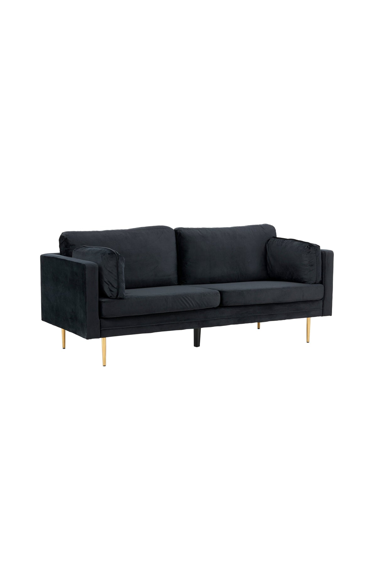 Boom 3 - Sitzer Sofa - schwarz/Polyester - Samt - 3 - Sitzer Sofas - ALVAHOME