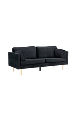 Boom 3 - Sitzer Sofa - schwarz/Polyester - Samt - 3 - Sitzer Sofas - ALVAHOME