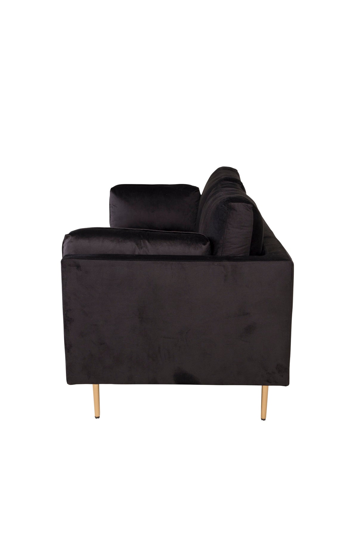 Boom 3 - Sitzer Sofa - schwarz/Polyester - Samt - 3 - Sitzer Sofas - ALVAHOME