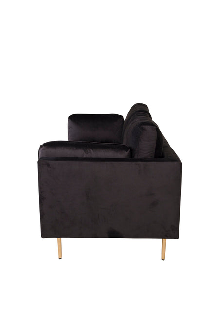 Boom 3 - Sitzer Sofa - schwarz/Polyester - Samt - 3 - Sitzer Sofas - ALVAHOME