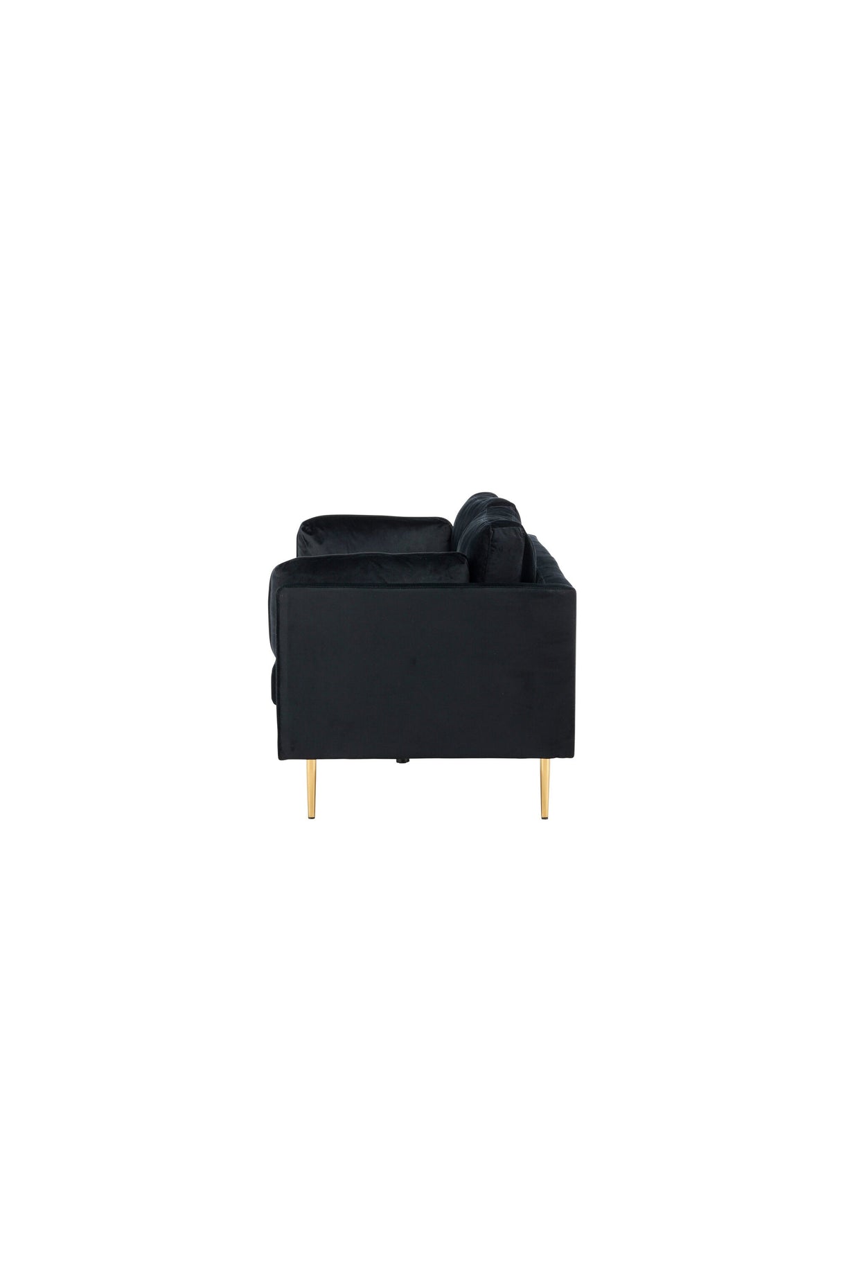 Boom 3 - Sitzer Sofa - schwarz/Polyester - Samt - 3 - Sitzer Sofas - ALVAHOME
