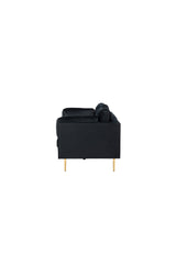 Boom 3 - Sitzer Sofa - schwarz/Polyester - Samt - 3 - Sitzer Sofas - ALVAHOME