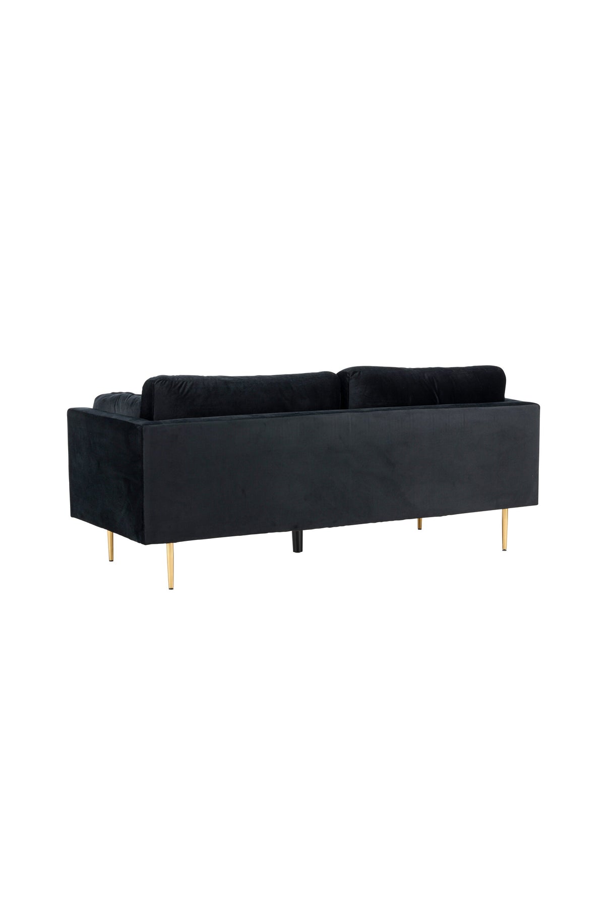 Boom 3 - Sitzer Sofa - schwarz/Polyester - Samt - 3 - Sitzer Sofas - ALVAHOME