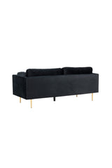 Boom 3 - Sitzer Sofa - schwarz/Polyester - Samt - 3 - Sitzer Sofas - ALVAHOME