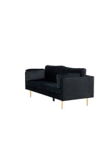Boom 3 - Sitzer Sofa - schwarz/Polyester - Samt - 3 - Sitzer Sofas - ALVAHOME