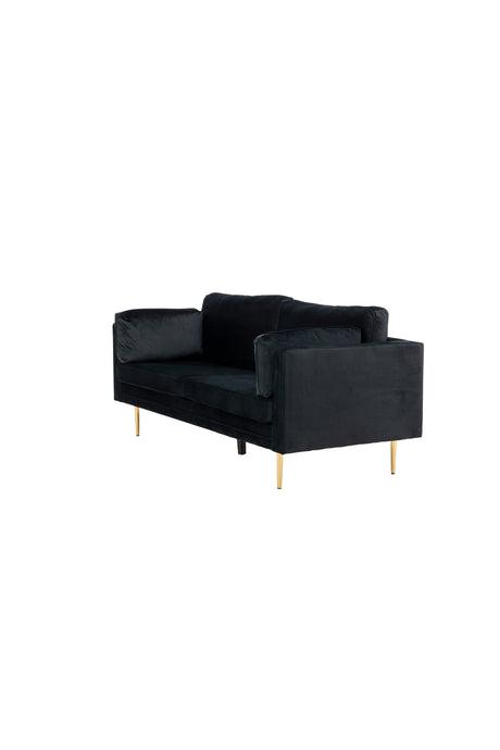 Boom 3 - Sitzer Sofa - schwarz/Polyester - Samt - 3 - Sitzer Sofas - ALVAHOME