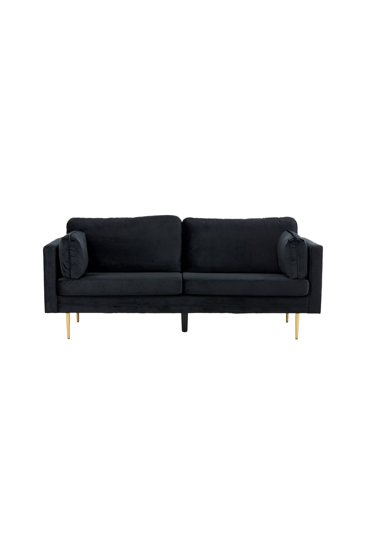 Boom 3 - Sitzer Sofa - schwarz/Polyester - Samt - 3 - Sitzer Sofas - ALVAHOME