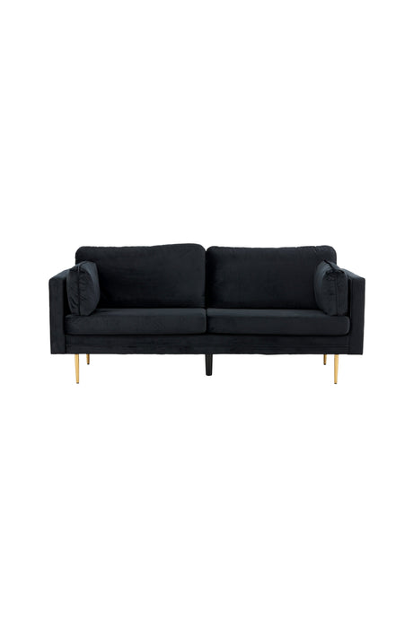Boom 3 - Sitzer Sofa - schwarz/Polyester - Samt - 3 - Sitzer Sofas - ALVAHOME