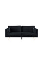 Boom 3 - Sitzer Sofa - schwarz/Polyester - Samt - 3 - Sitzer Sofas - ALVAHOME