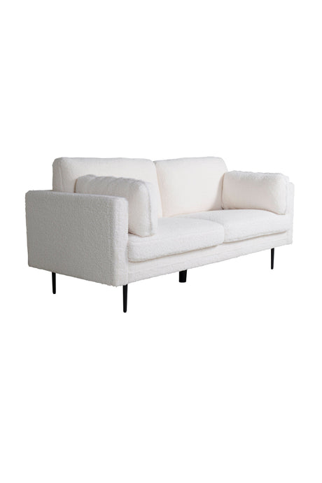 Boom 3 - Sitzer Sofa - weiß/Polyester - Teddy - 3 - Sitzer Sofas - ALVAHOME