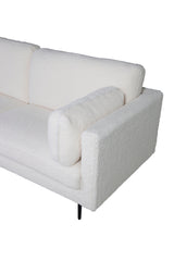 Boom 3 - Sitzer Sofa - weiß/Polyester - Teddy - 3 - Sitzer Sofas - ALVAHOME