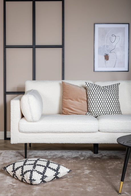 Boom 3 - Sitzer Sofa - weiß/Polyester - Teddy - 3 - Sitzer Sofas - ALVAHOME