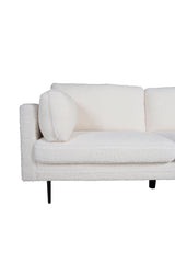 Boom 3 - Sitzer Sofa - weiß/Polyester - Teddy - 3 - Sitzer Sofas - ALVAHOME