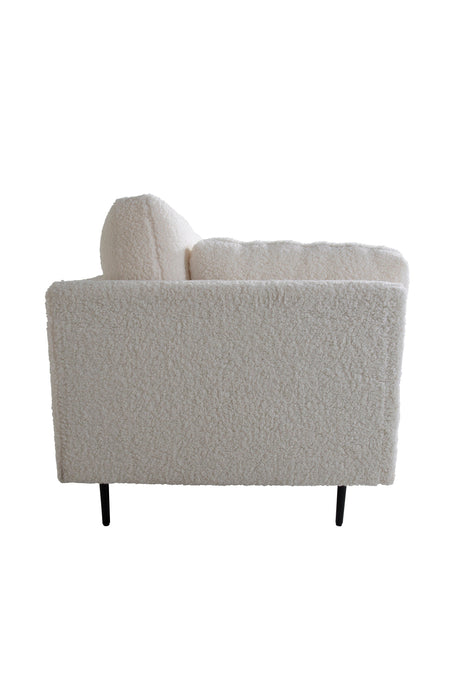 Boom 3 - Sitzer Sofa - weiß/Polyester - Teddy - 3 - Sitzer Sofas - ALVAHOME