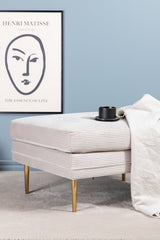 Boom Ottoman - beige/Polyester - Kord - Ottomane / Poufs - ALVAHOME