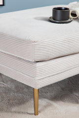 Boom Ottoman - beige/Polyester - Kord - Ottomane / Poufs - ALVAHOME