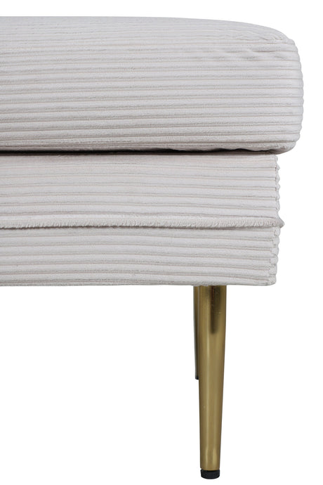 Boom Ottoman - beige/Polyester - Kord - Ottomane / Poufs - ALVAHOME
