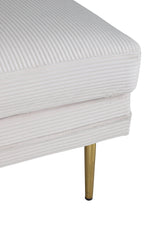 Boom Ottoman - beige/Polyester - Kord - Ottomane / Poufs - ALVAHOME