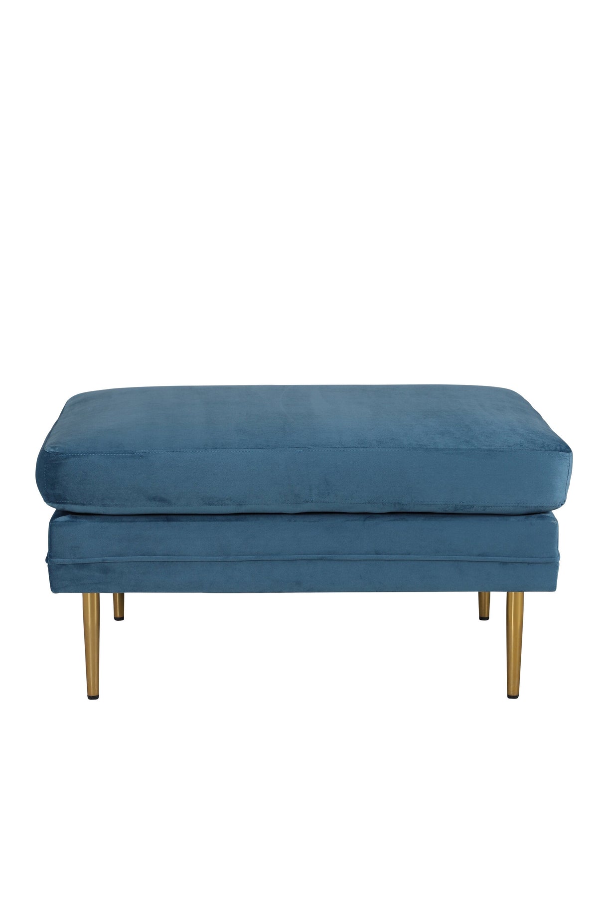 Boom Ottoman - blau/Polyester - Samt - Ottomane / Poufs - ALVAHOME