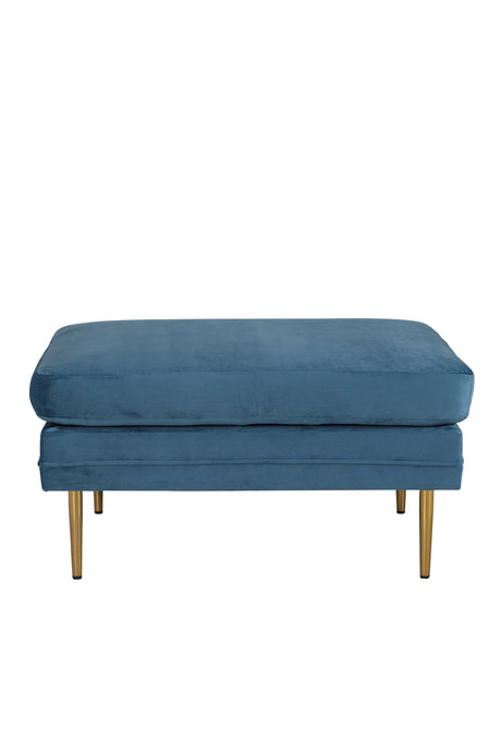 Boom Ottoman - blau/Polyester - Samt - Ottomane / Poufs - ALVAHOME