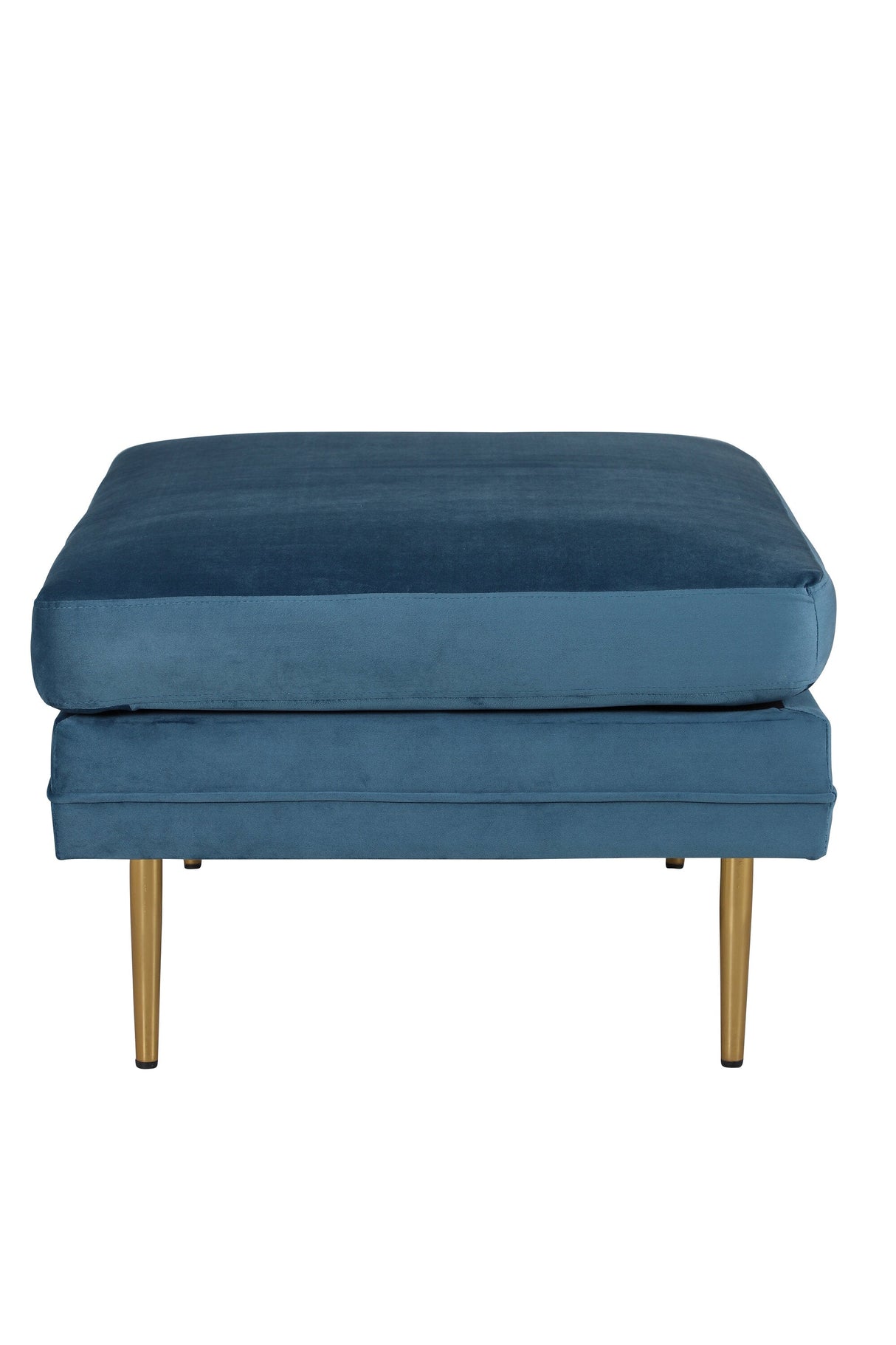 Boom Ottoman - blau/Polyester - Samt - Ottomane / Poufs - ALVAHOME