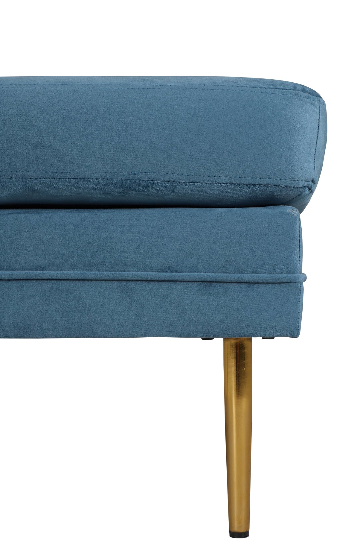 Boom Ottoman - blau/Polyester - Samt - Ottomane / Poufs - ALVAHOME