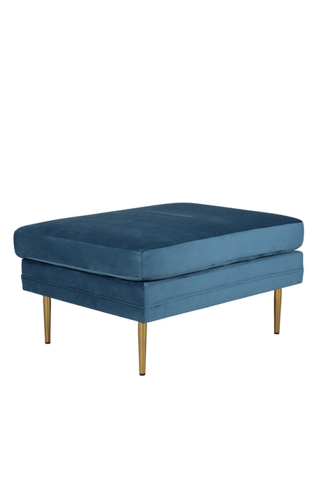 Boom Ottoman - blau/Polyester - Samt - Ottomane / Poufs - ALVAHOME