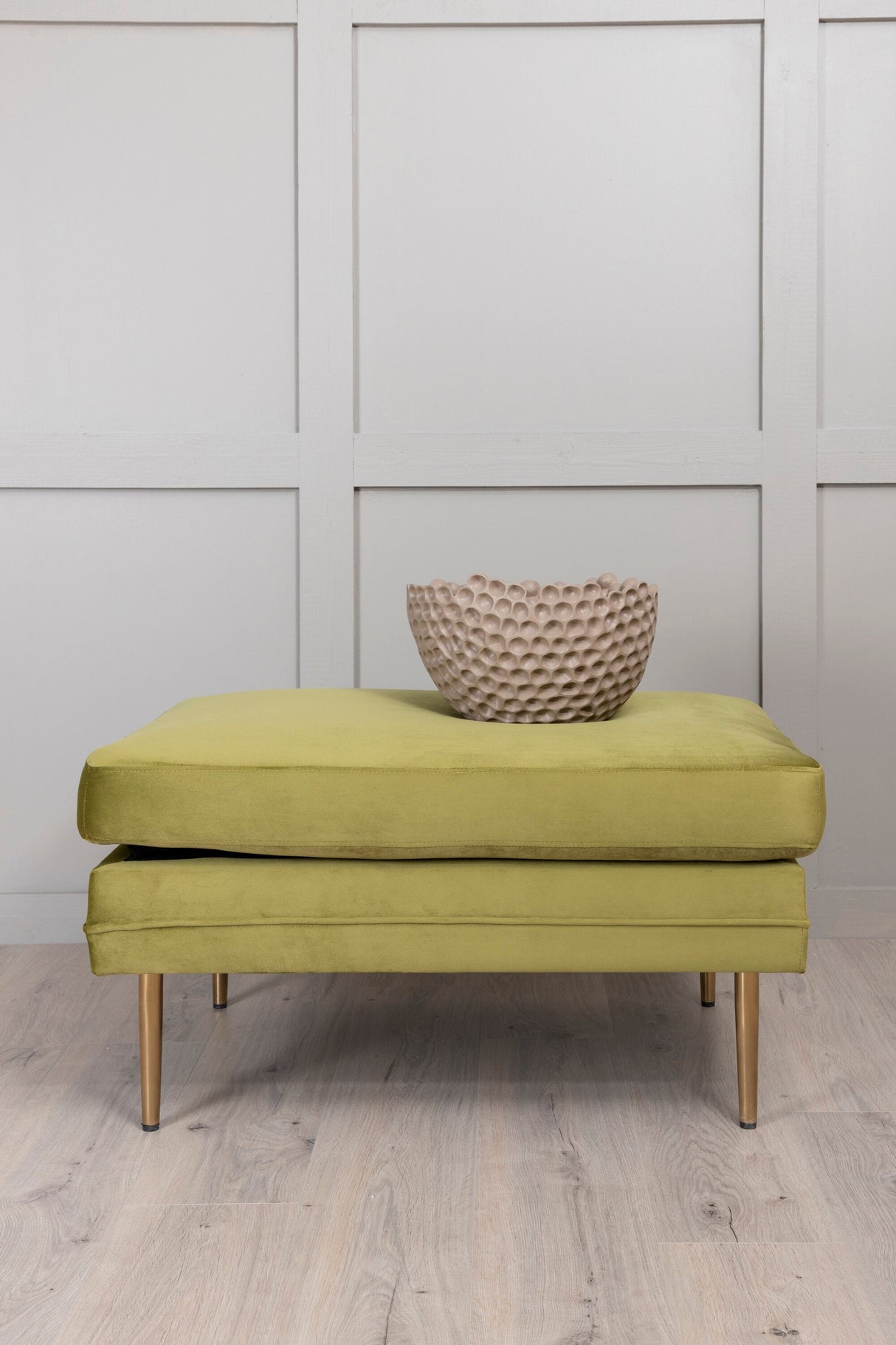 Boom Ottoman - grün/Polyester - Samt - Ottomane / Poufs - ALVAHOME