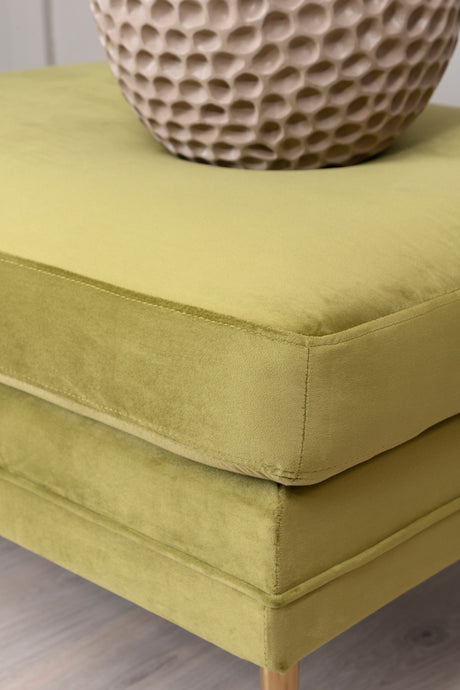 Boom Ottoman - grün/Polyester - Samt - Ottomane / Poufs - ALVAHOME