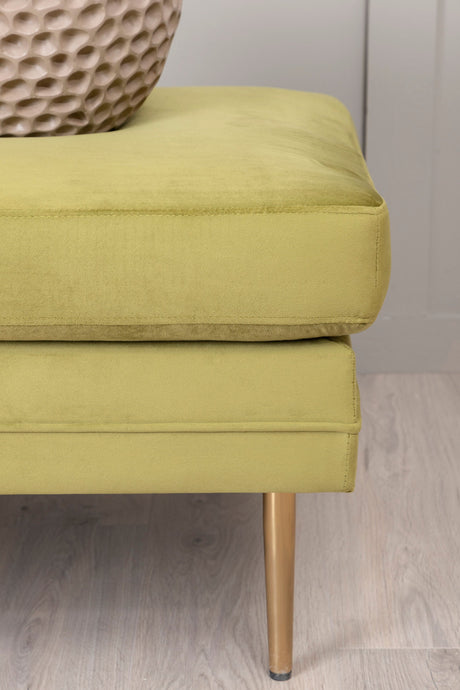 Boom Ottoman - grün/Polyester - Samt - Ottomane / Poufs - ALVAHOME