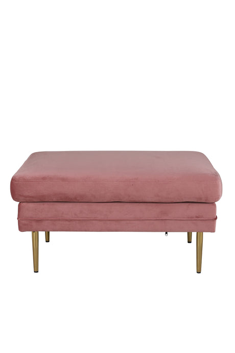 Boom Ottoman - pink/Polyester - Samt - Ottomane / Poufs - ALVAHOME