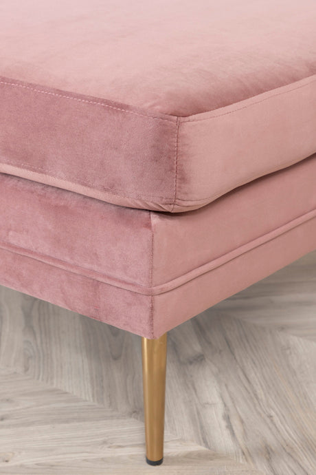 Boom Ottoman - pink/Polyester - Samt - Ottomane / Poufs - ALVAHOME
