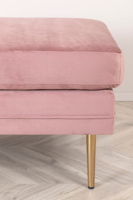 Boom Ottoman - pink/Polyester - Samt - Ottomane / Poufs - ALVAHOME