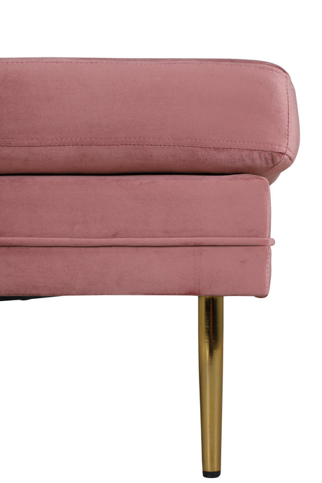 Boom Ottoman - pink/Polyester - Samt - Ottomane / Poufs - ALVAHOME