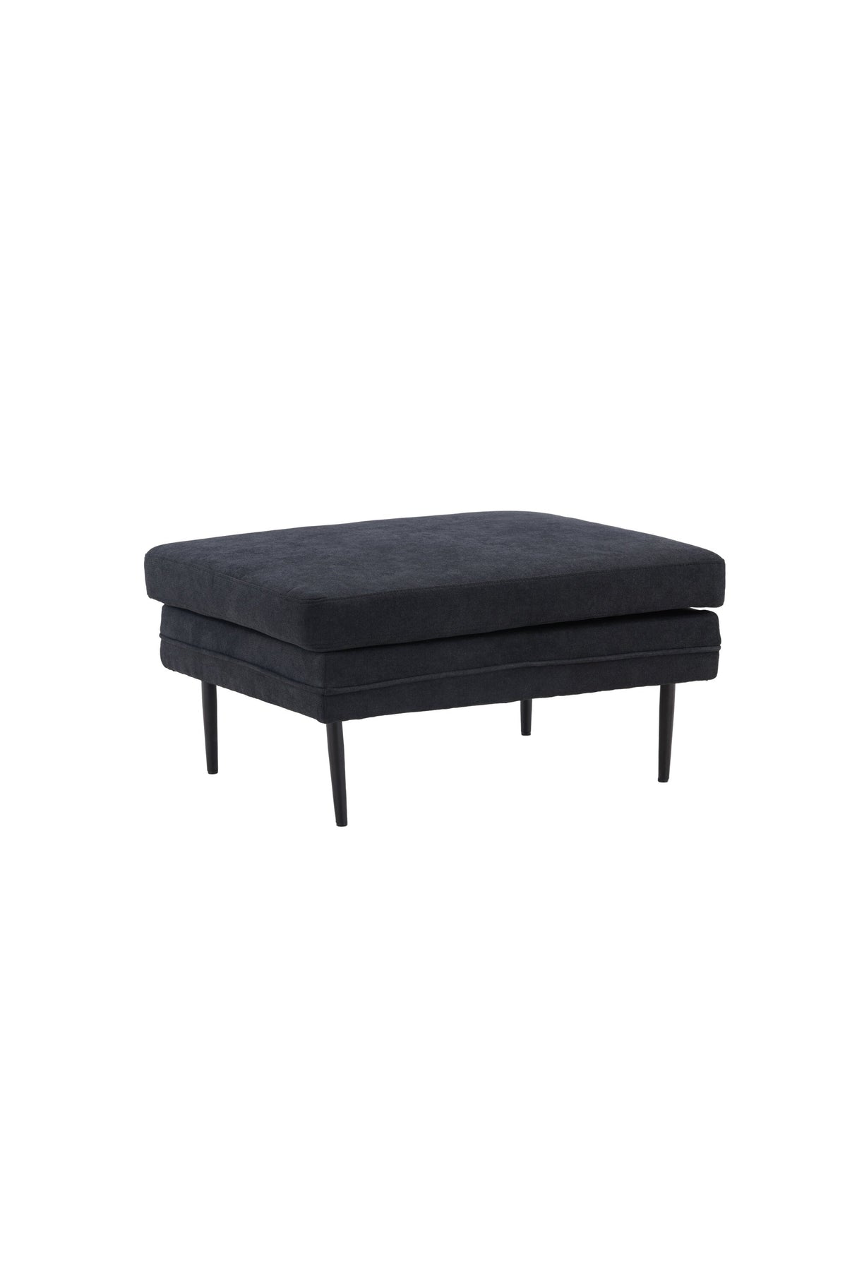 Boom Ottoman - schwarz/Polyester - Leinen - Ottomane / Poufs - ALVAHOME