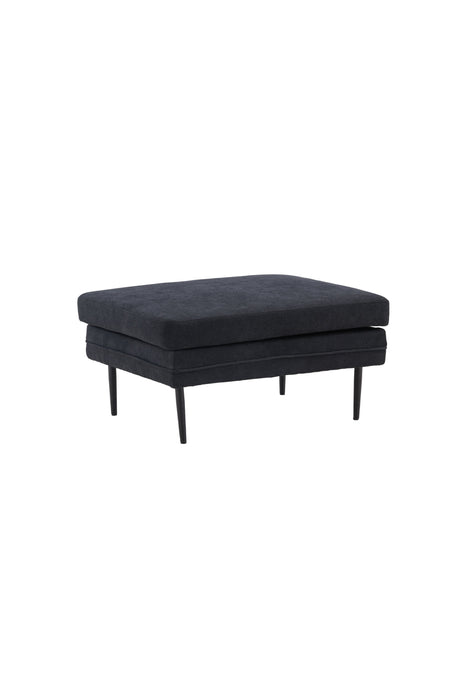 Boom Ottoman - schwarz/Polyester - Leinen - Ottomane / Poufs - ALVAHOME