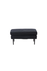 Boom Ottoman - schwarz/Polyester - Leinen - Ottomane / Poufs - ALVAHOME